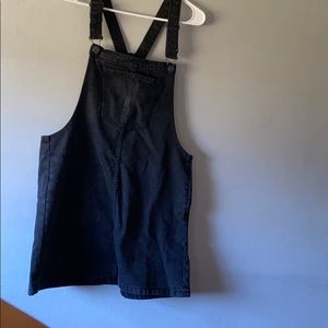 Black jean overall dress